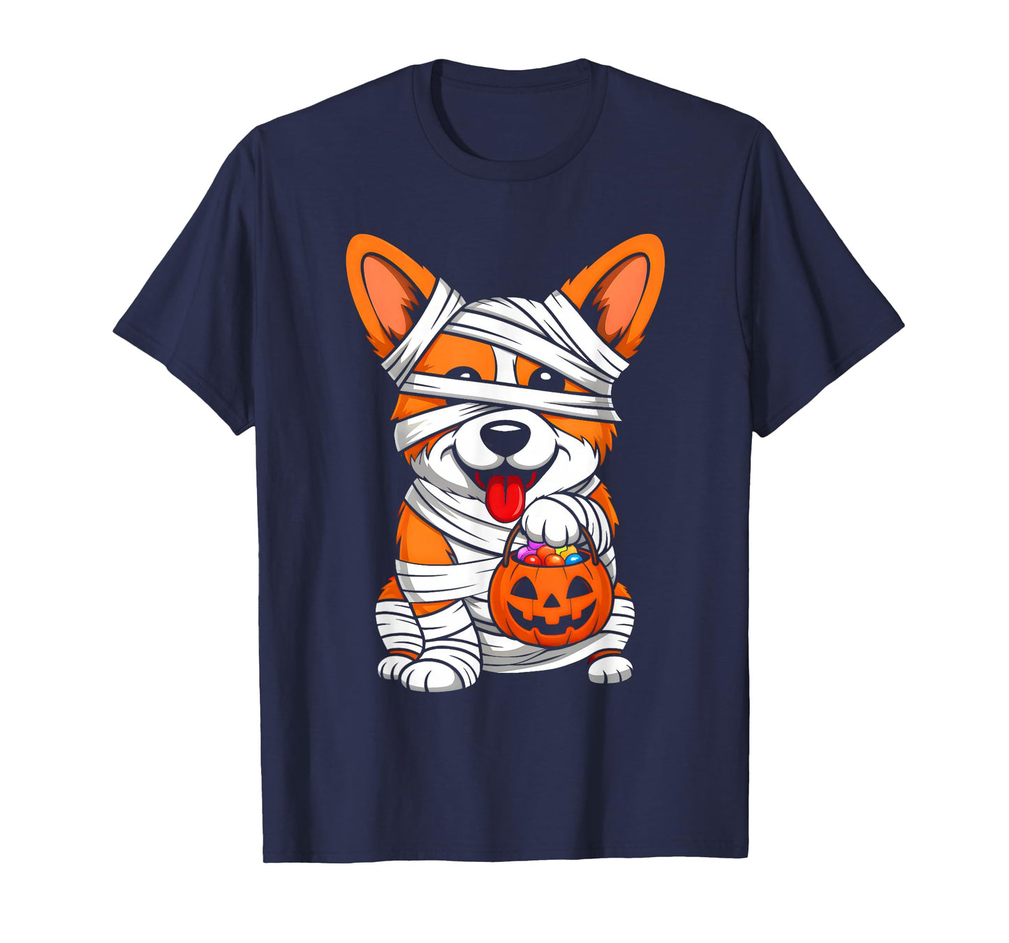 Mummy Corgi Dog Fall Pumpkin Spooky Season Halloween Costume T-Shirt