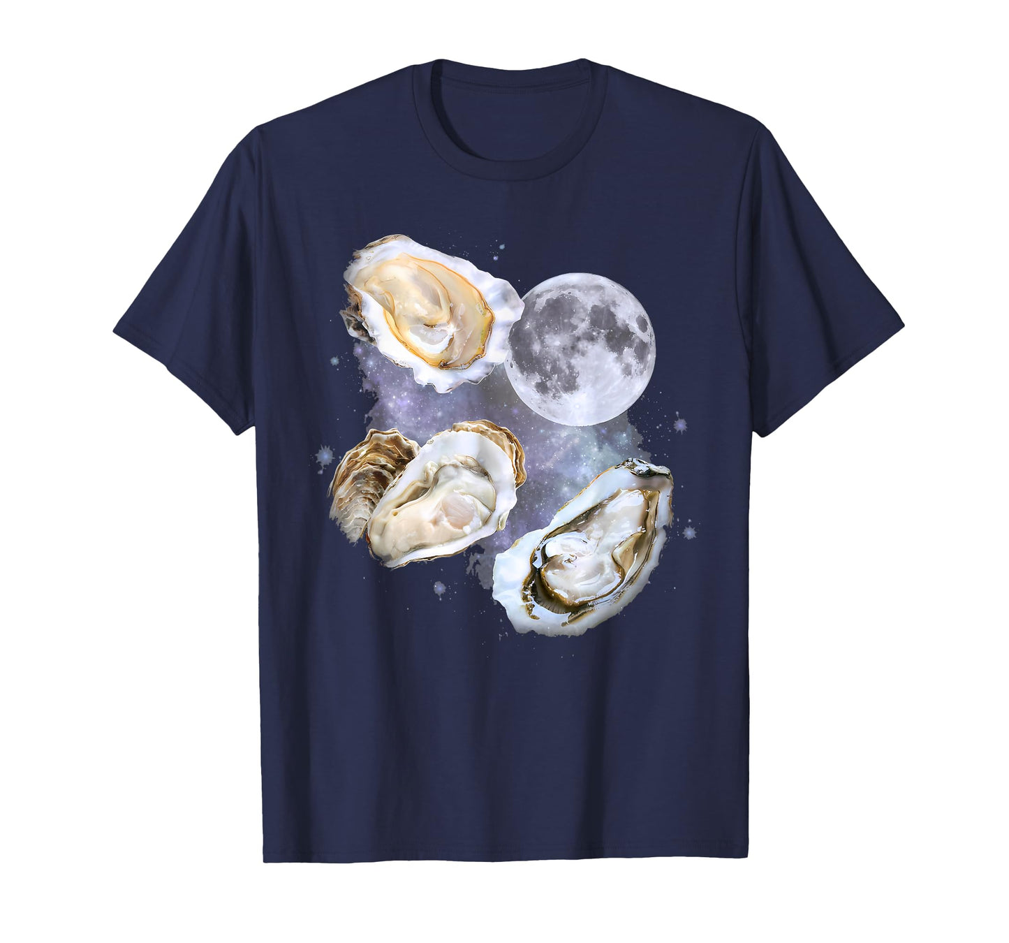 Vintage 90s Three Oyster Howling at The Moon Animal Lovers T-Shirt
