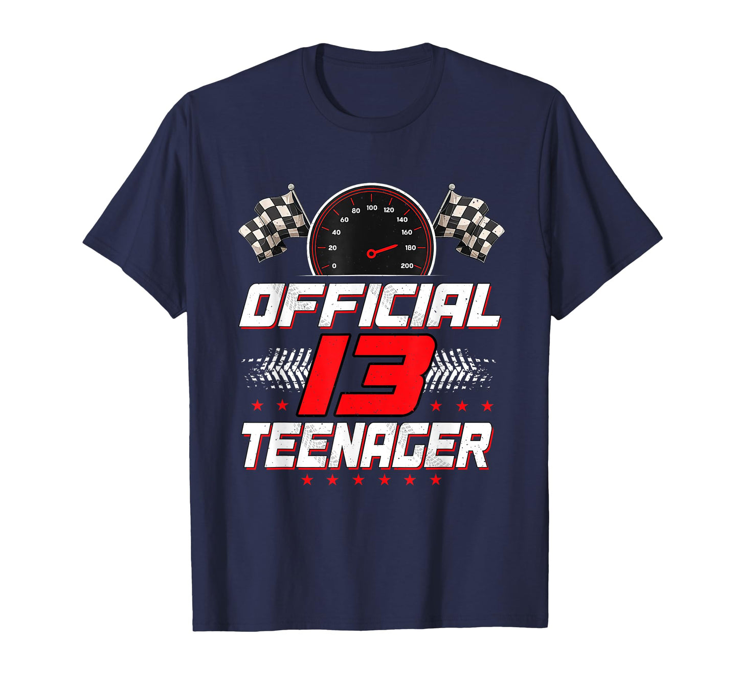 Official Teenager 13th Birthday Racing Car 13 Years Old Boy T-Shirt