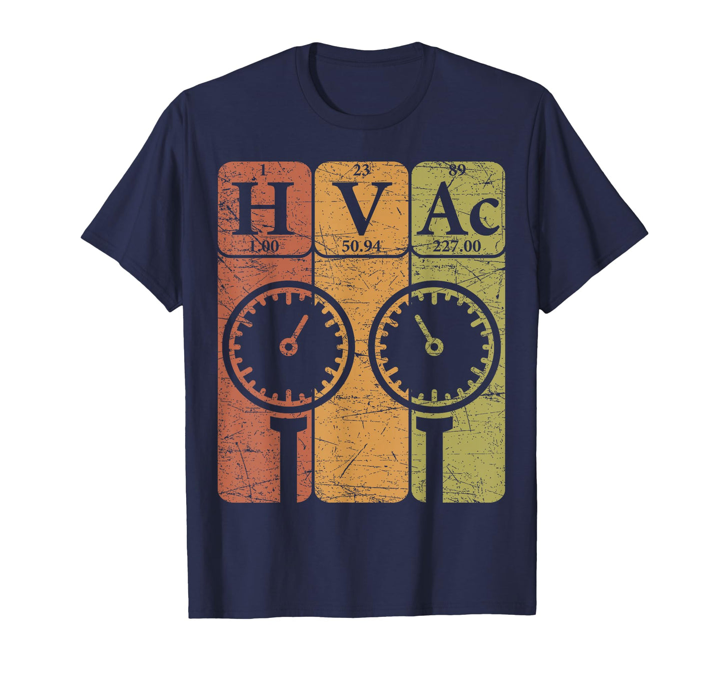 HVAC Periodic Table Elements HVAC Technician Retro HVAC tech T-Shirt