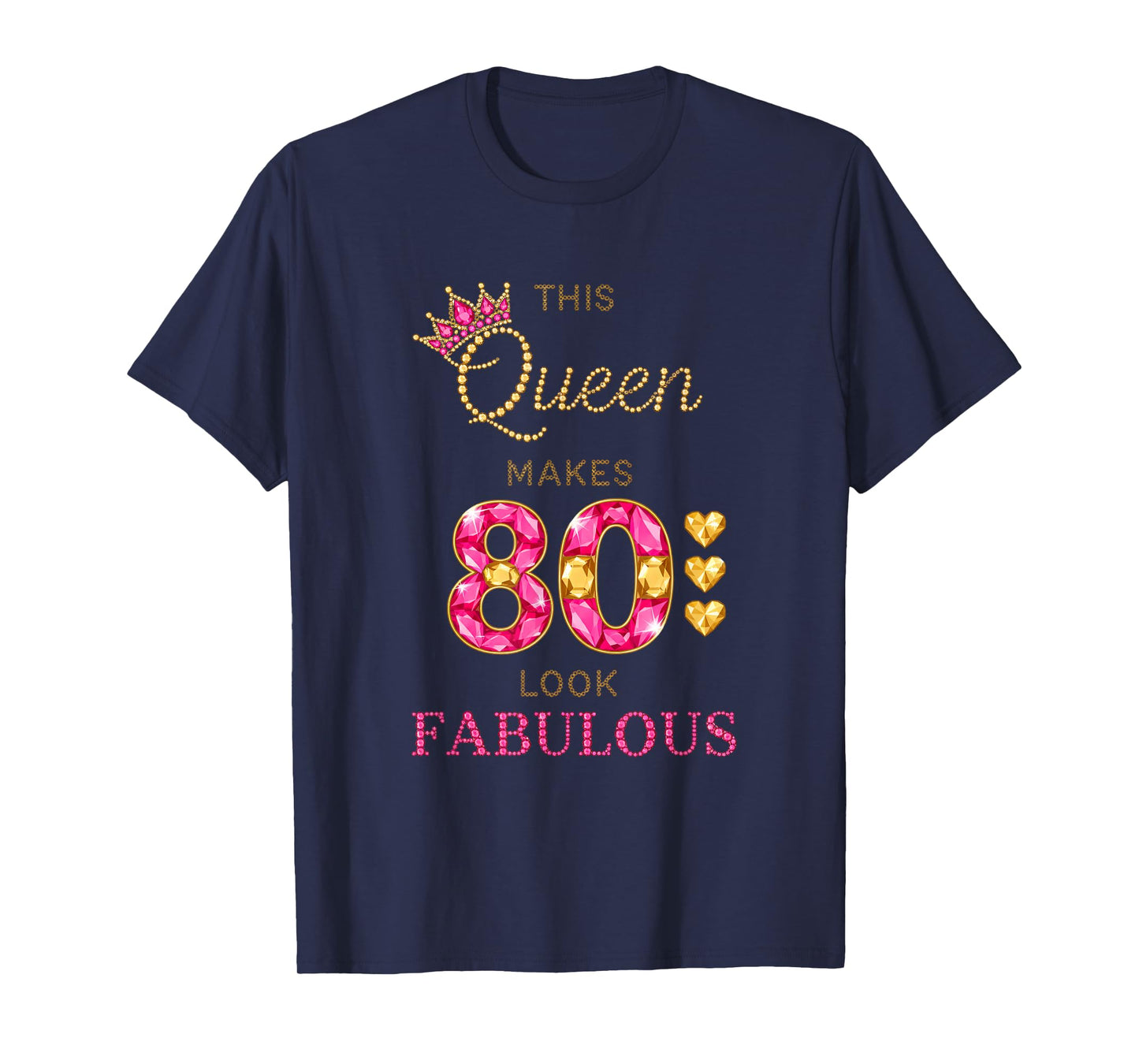 Birthday This Queen Makes 80 Look Fabulous, 80th Birthday T-Shirt