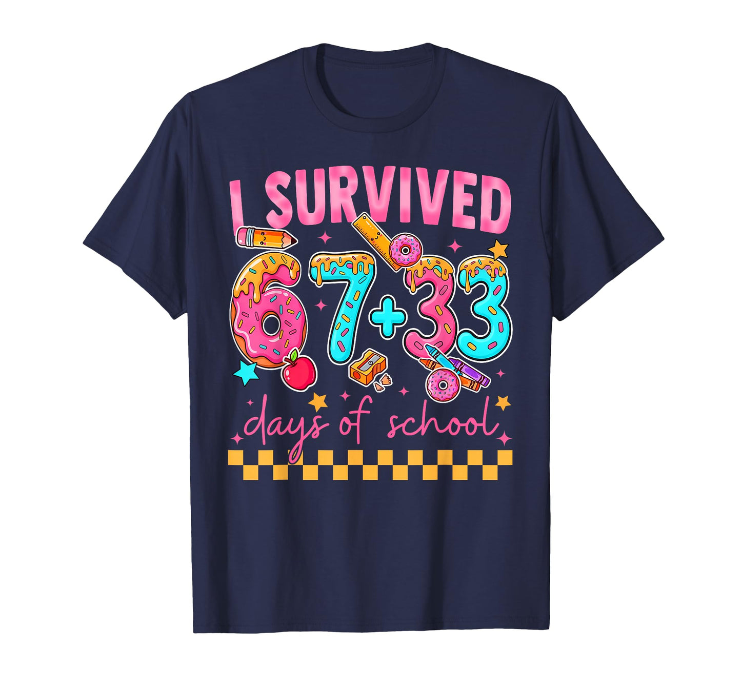 100th Day I Survived 67 + 33 Days of School Boy Girl Teacher T-Shirt
