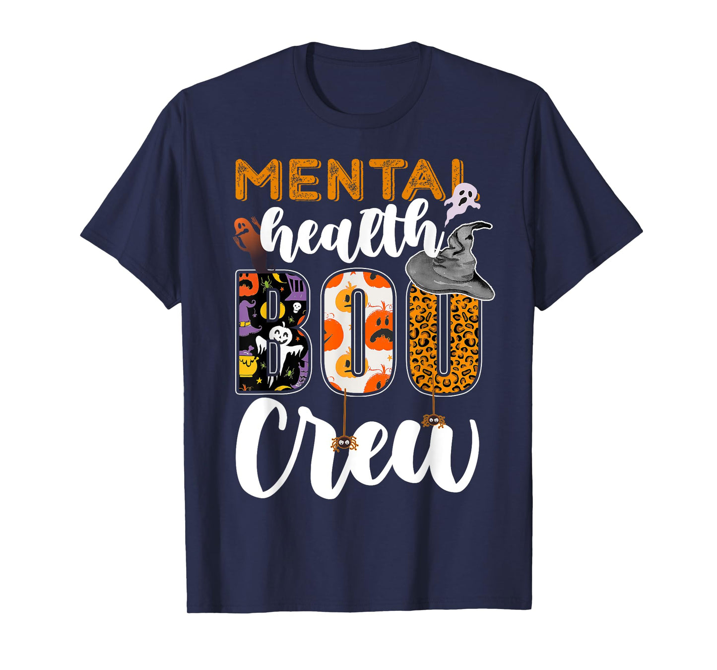 Mental Health Boo Crew Halloween Matching Counselor T-Shirt