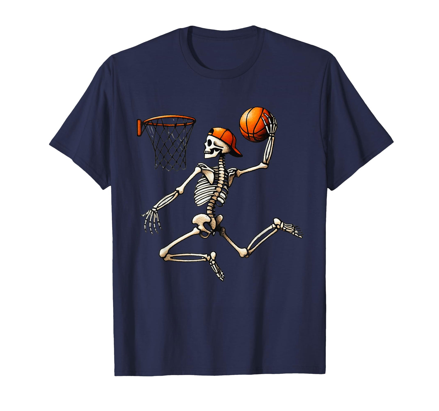 Skeleton Basketball Halloween Costume Funny Men Boys Kids T-Shirt
