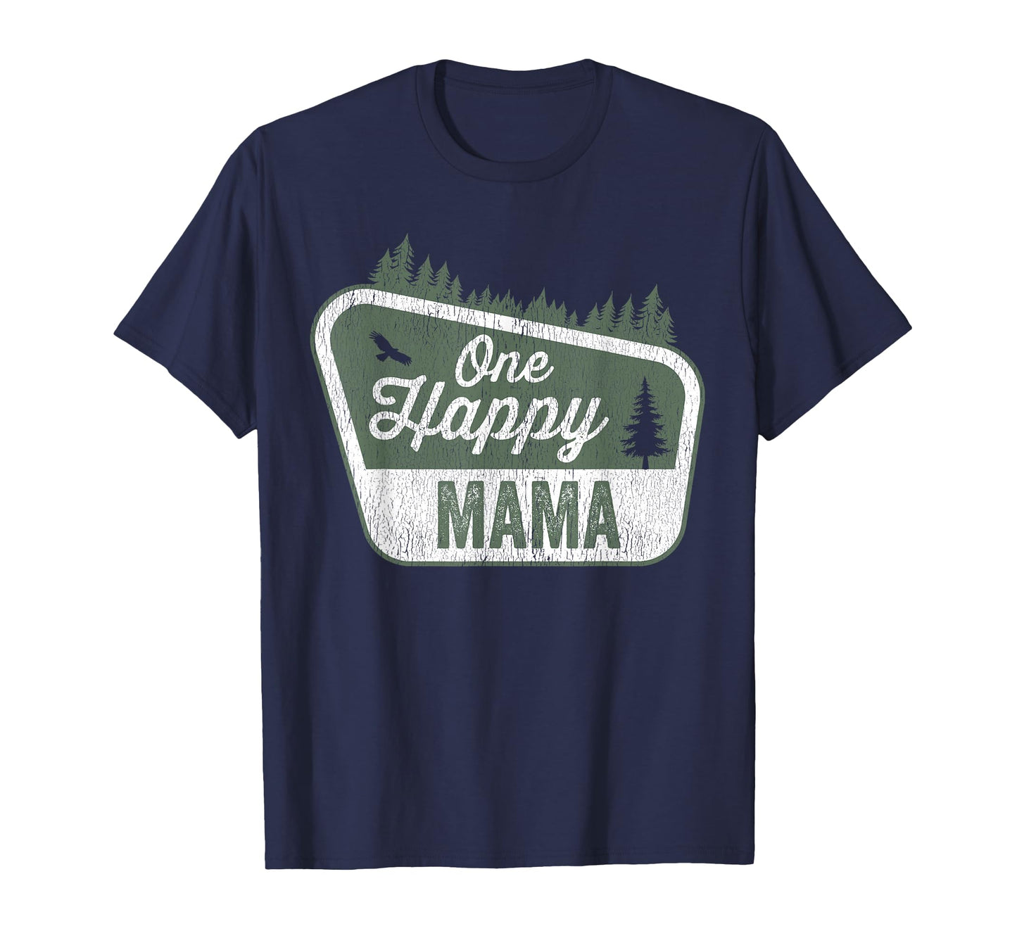 One Happy Mama Matching Family Birthday Party Camping T-Shirt