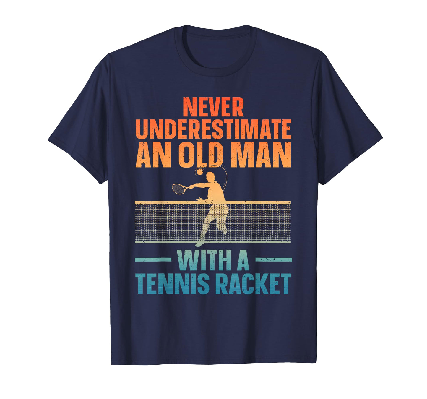 Best Tennis Art For Men Grandpa Tennis Lover Tennis Player T-Shirt