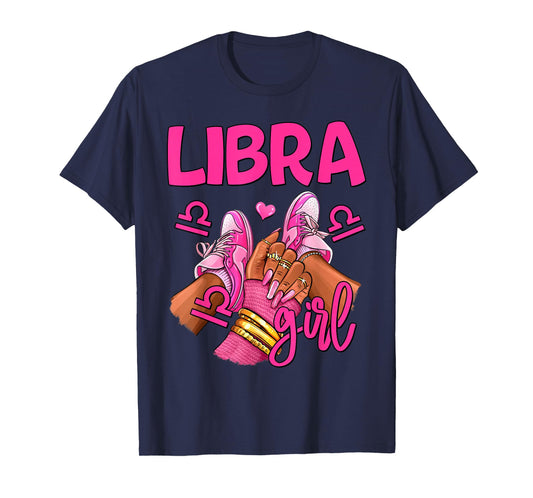 Libra Girl Birthday Queen Women Sneakers Zodiac Sign T-Shirt