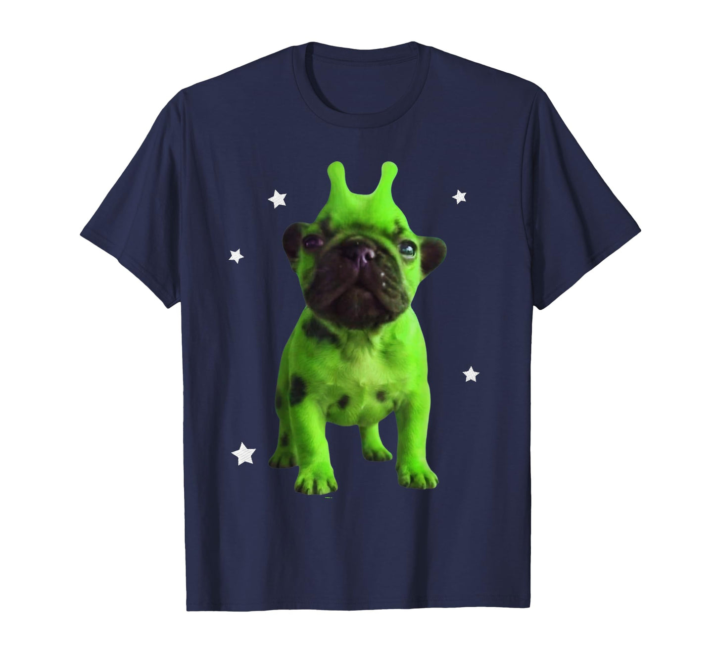 Alien Dog Meme Retro Silly Dog Vintage Space Pibble Funny T-Shirt
