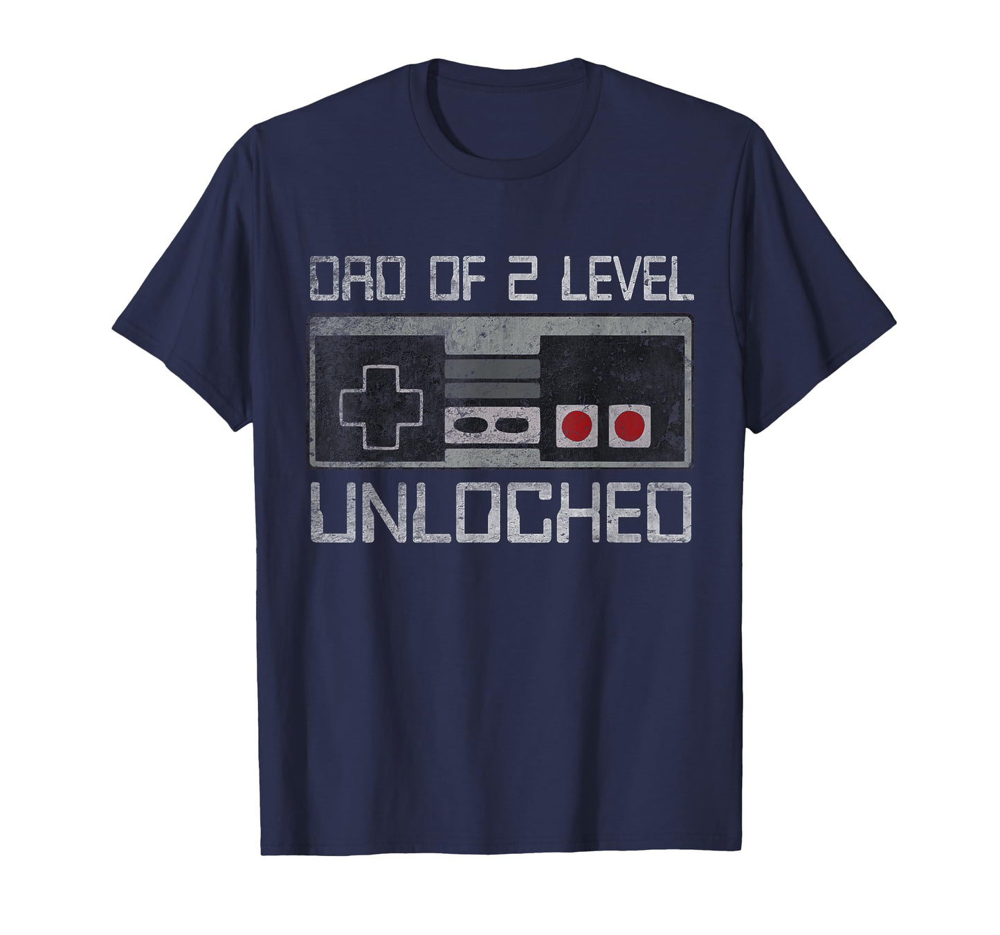 Daddy Again Leveled Up To Dad Of 2 Level Unlocked Father Day T-Shirt