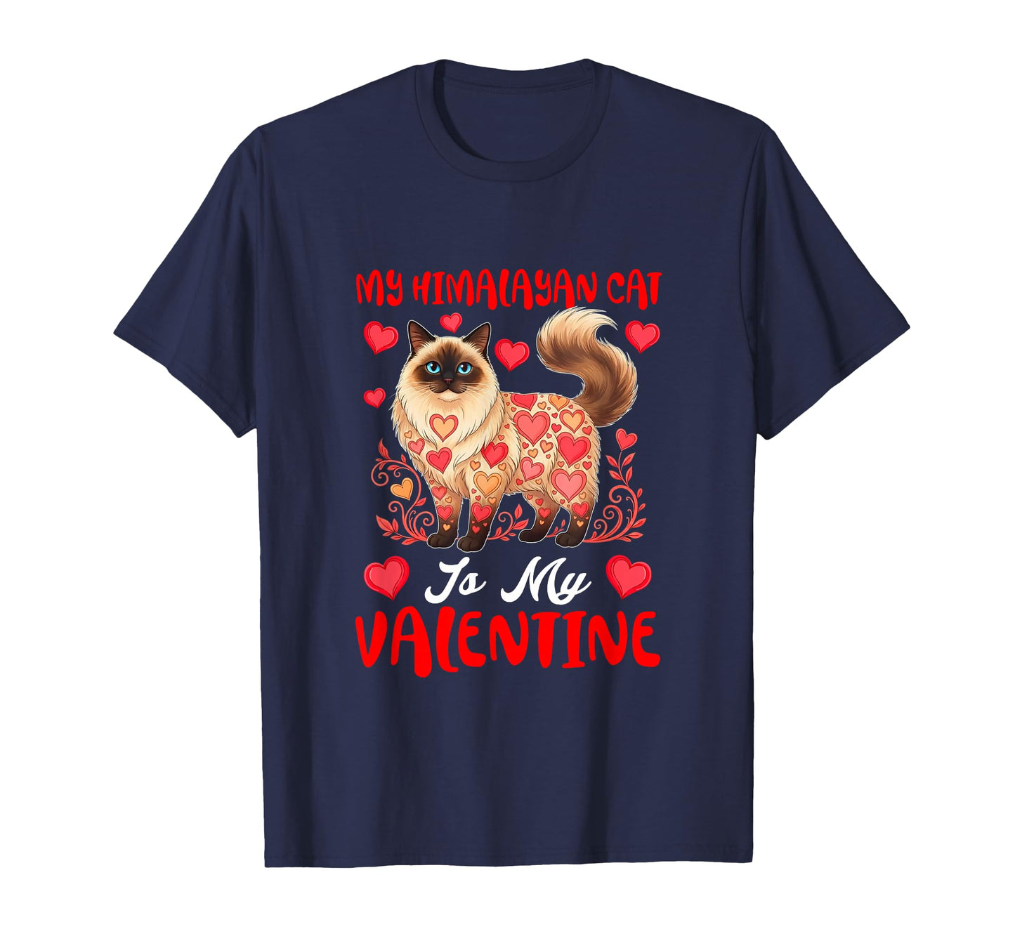 My Himalayan Cat is My Valentine Matching Dog Owner Kids T-Shirt