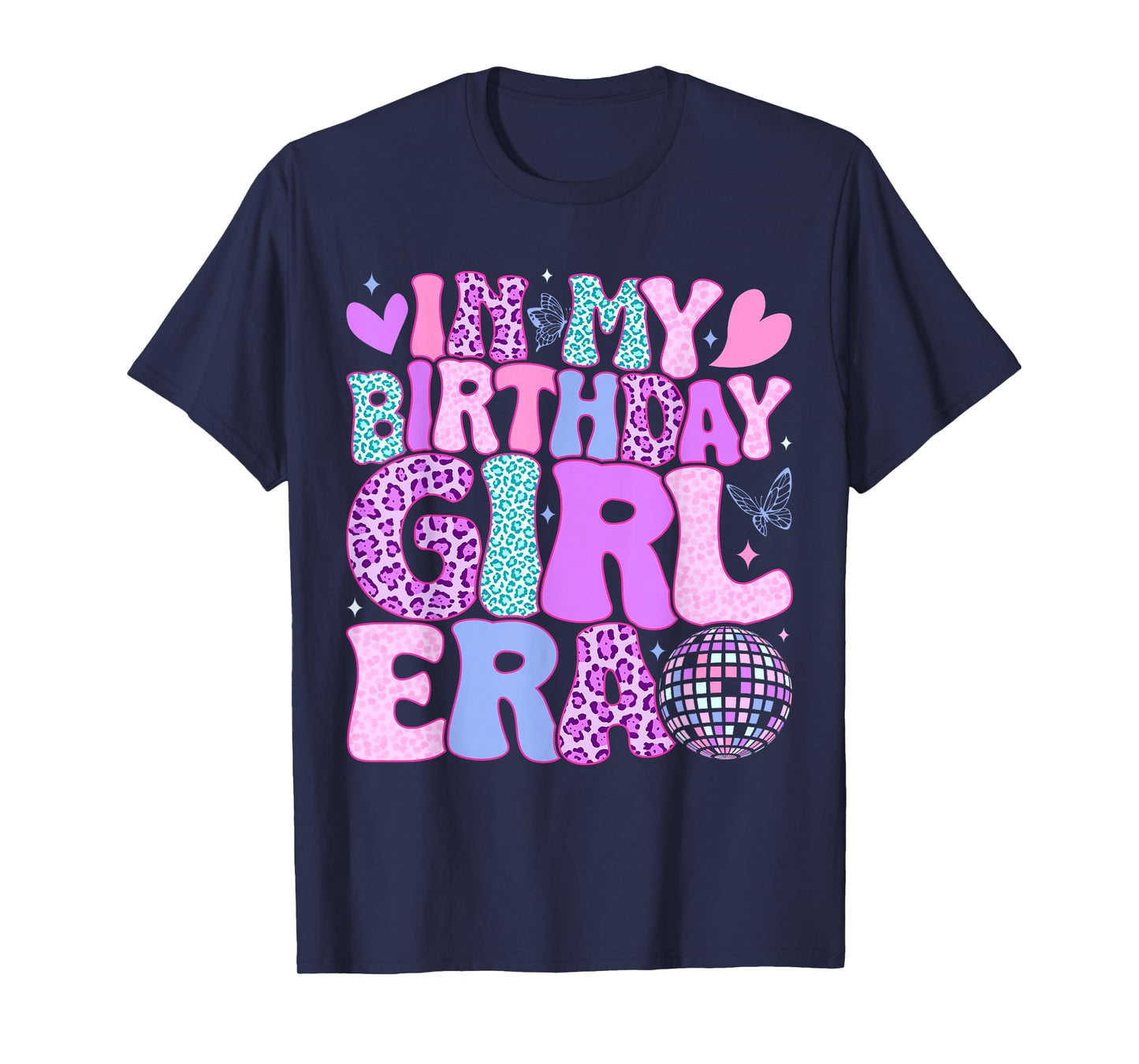 Groovy In My Birthday Girl Era Retro Women Teens Kids Bday T-Shirt
