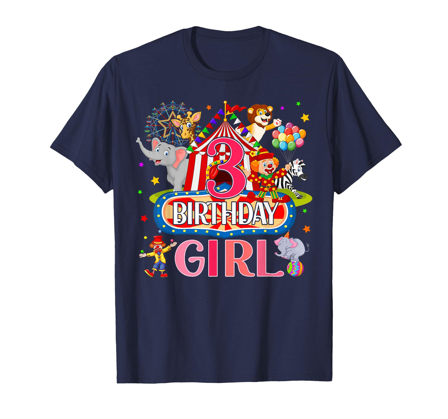 3rd Birthday For Girl Ringmaster Circus Carnival Family Bday T-Shirt