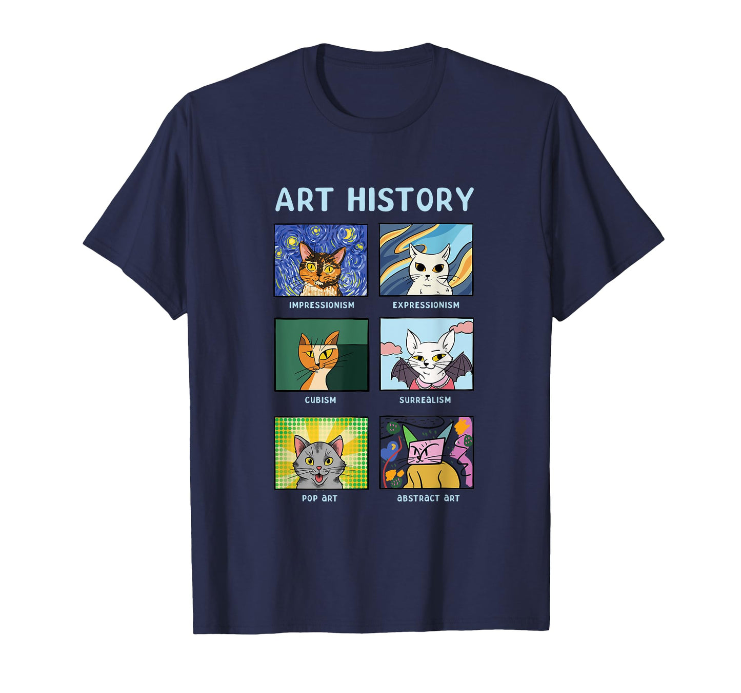 Art History Cats Fine Arts Cat for Art Collector T-Shirt