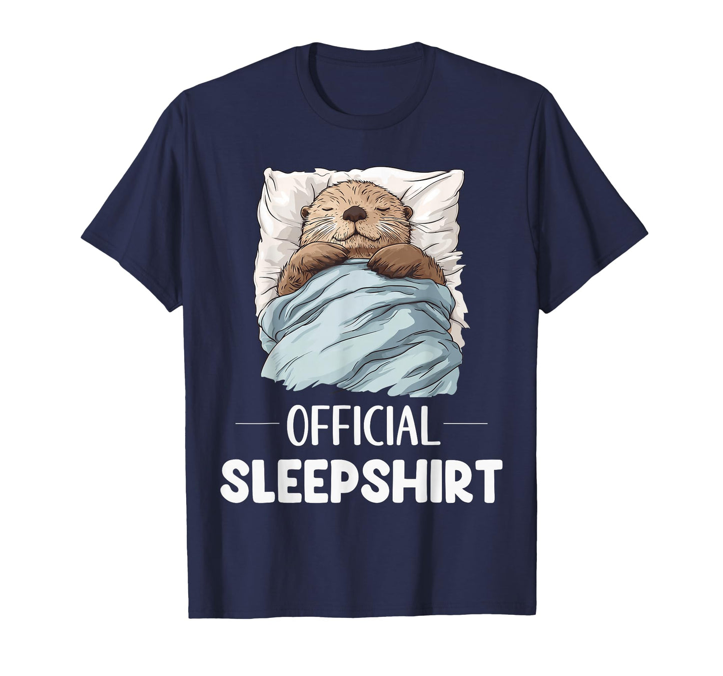 Official Sleepshirt Sleeping Sea Otter Animal Lovers Pajama T-Shirt
