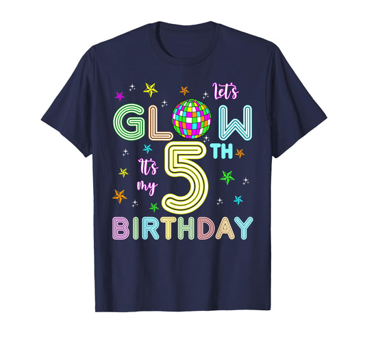 It's My 5th Birthday Glowing 80s 5 Year Old T-Shirt