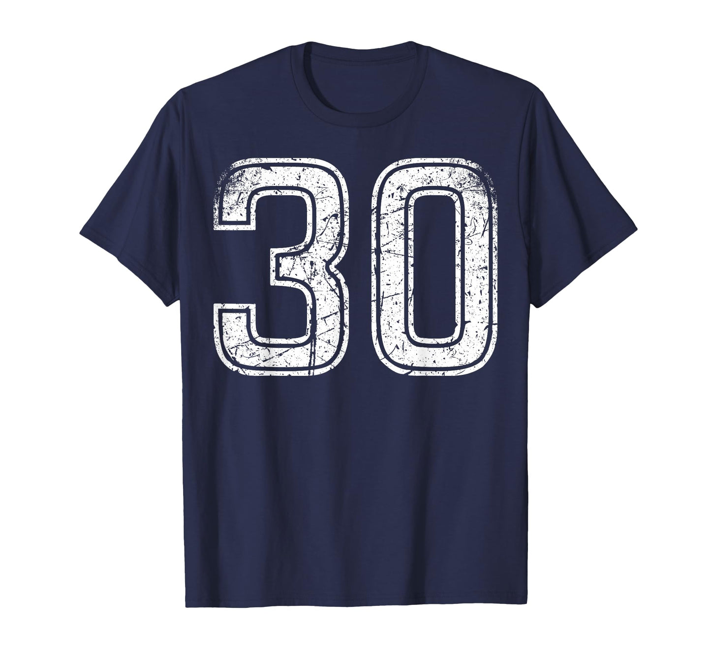 Sport White Vintage Number 30 T-Shirt
