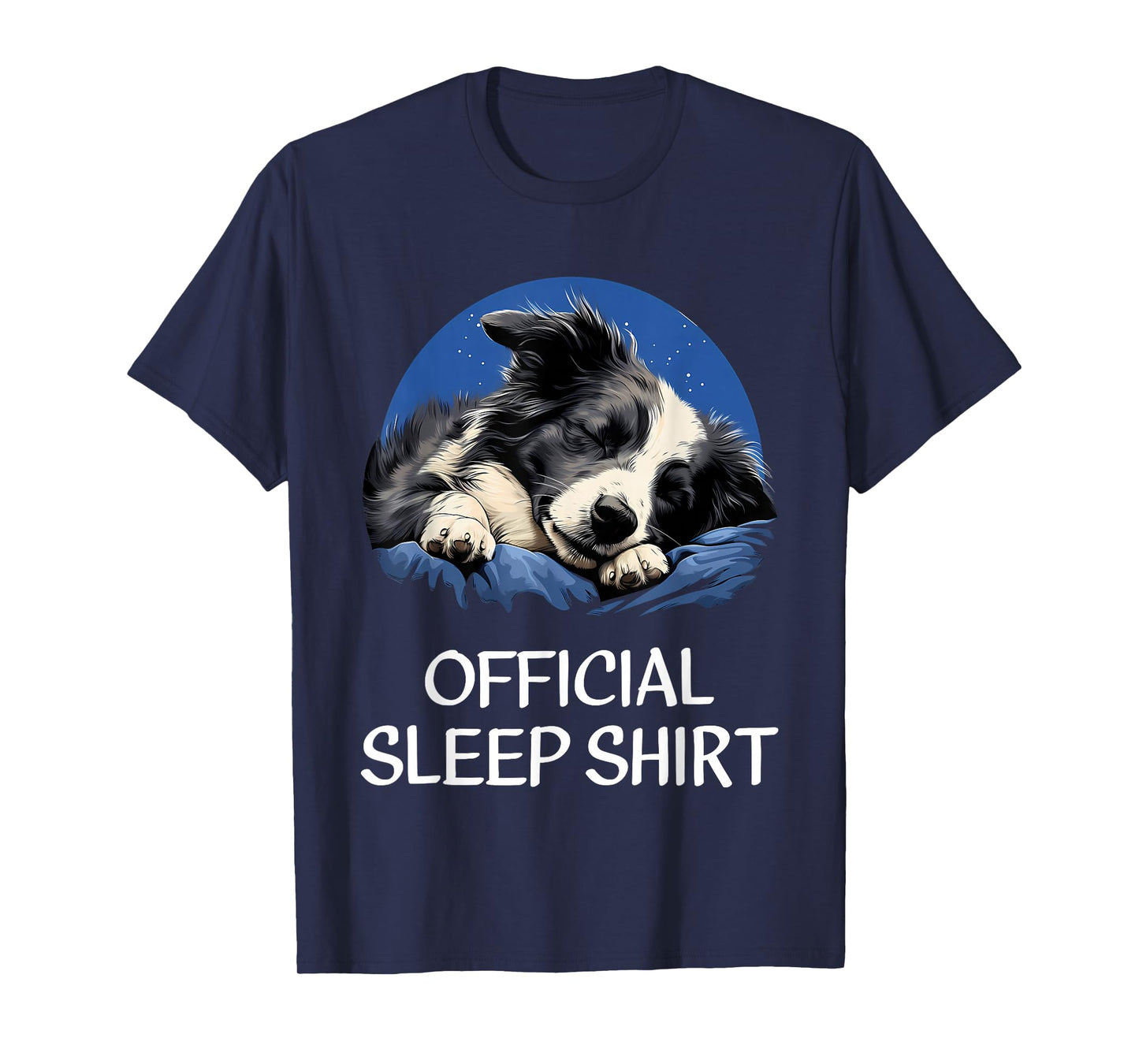 Official Sleep Shirt Border Collie Nightshirt Pajama T-Shirt