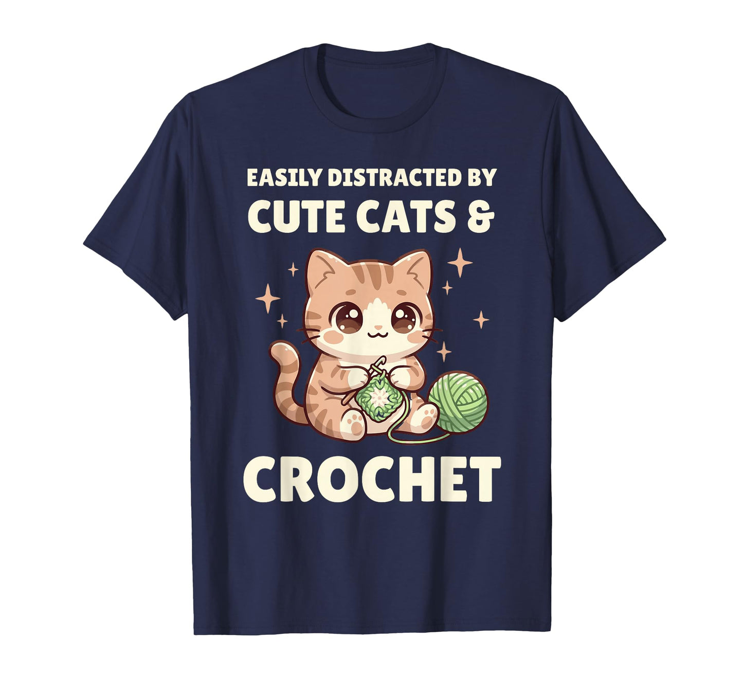 Easily Distracted by Crochet Funny Crochet Lover T-Shirt