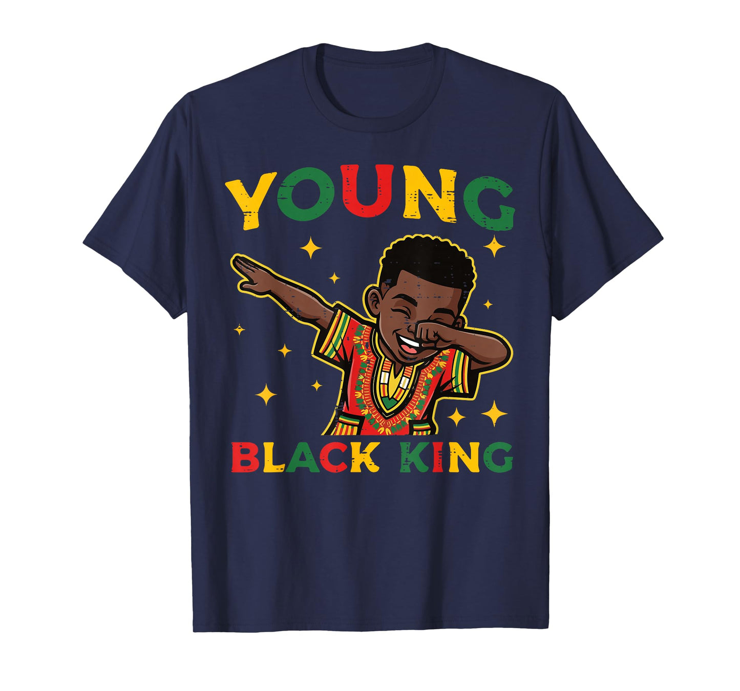 Black History Young King Dab African American Boys Kids T-Shirt