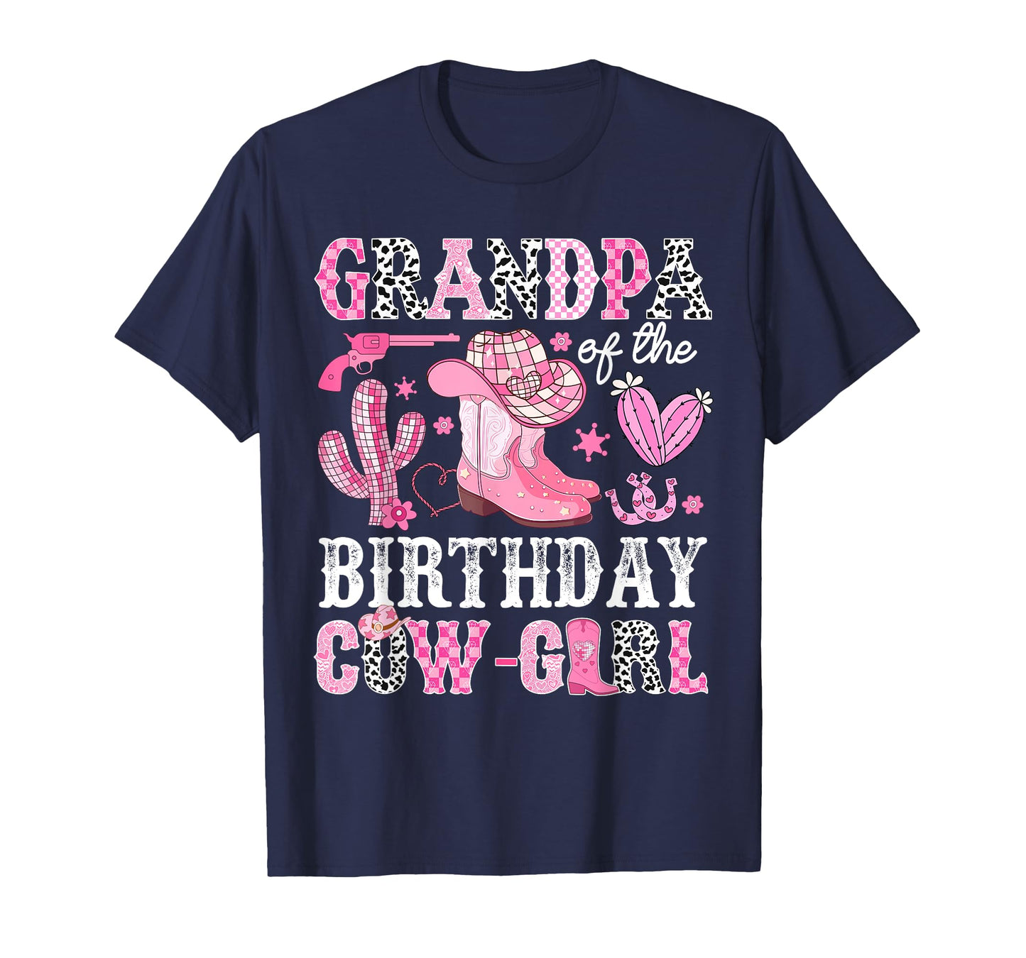 Grandpa Of The Birthday Cow-Girl Rodeo Cowgirl Bday T-Shirt