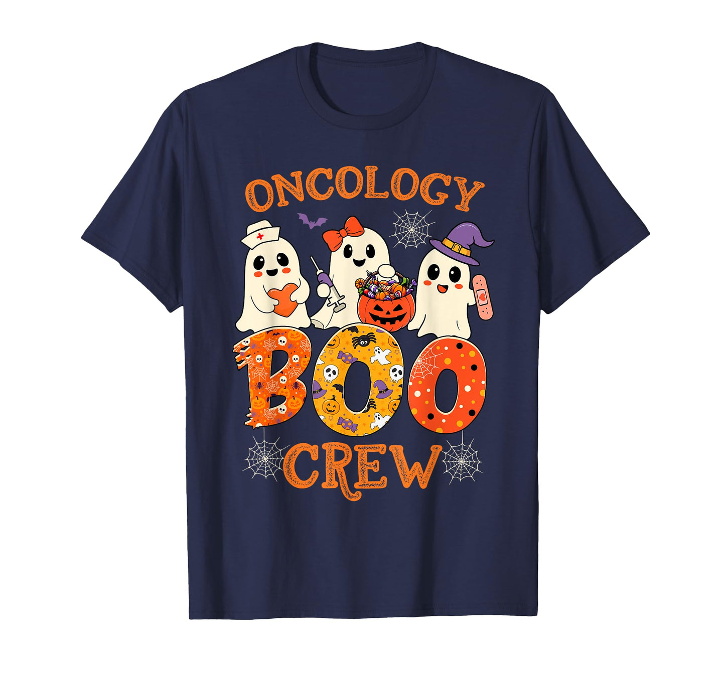Oncology Boo Crew Funny Ghost Halloween Spooky Costume Nurse T-Shirt