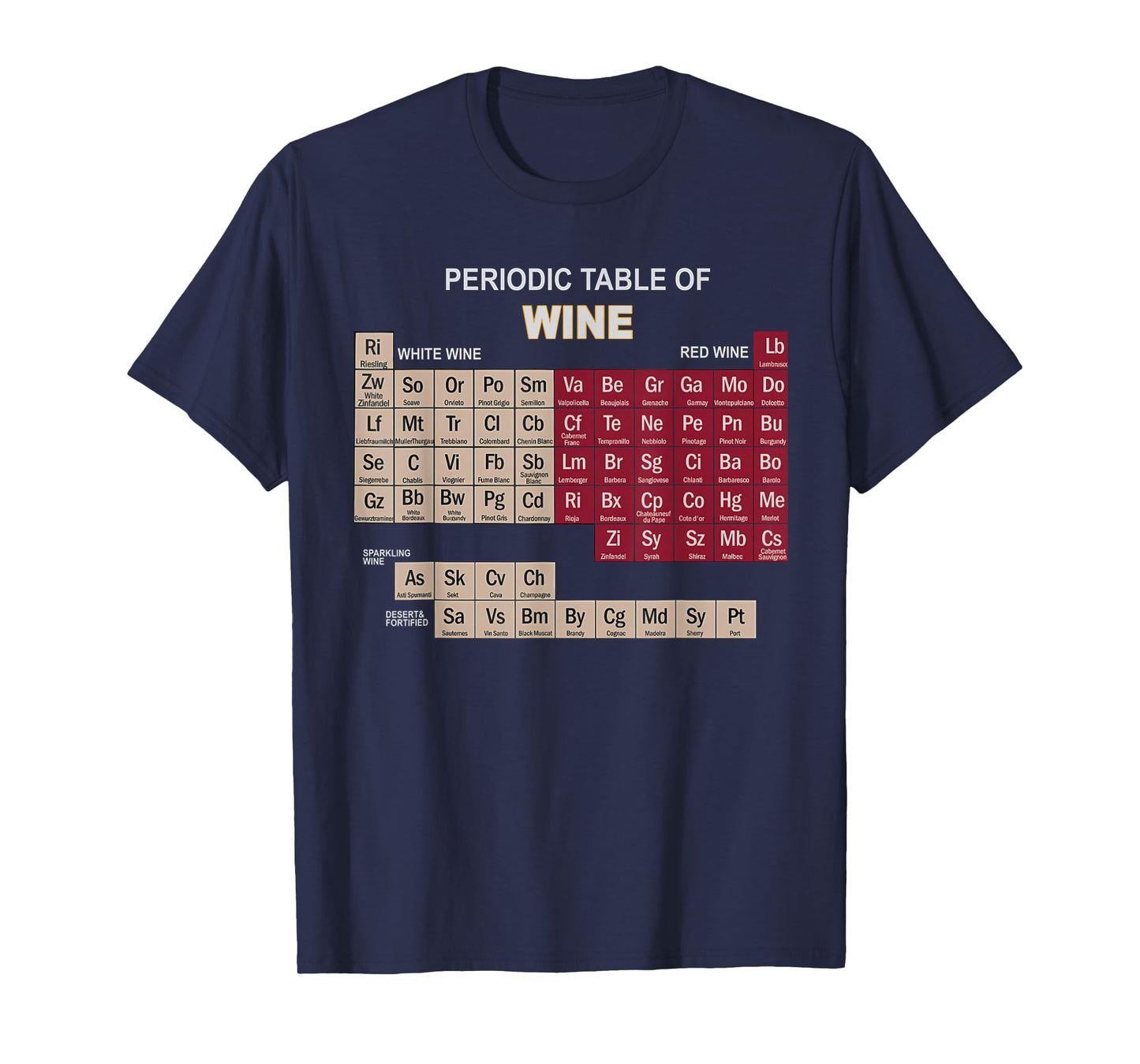 Funny Wine Shirts Periodic Table Of Elements Tee Gifts T-Shirt