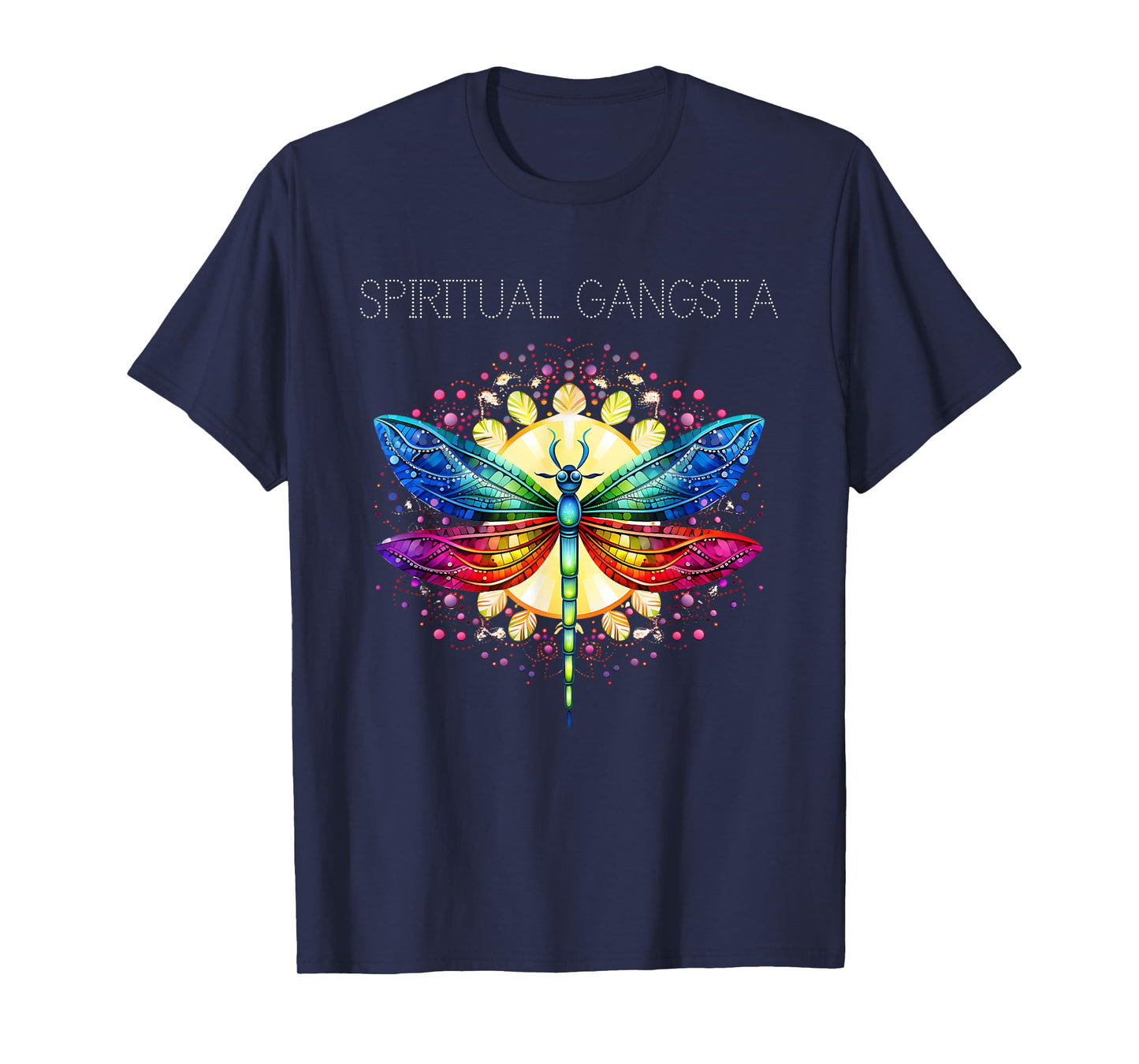 Spiritual Gangsta Dragonfly Yoga Meditation Mandala T-Shirt