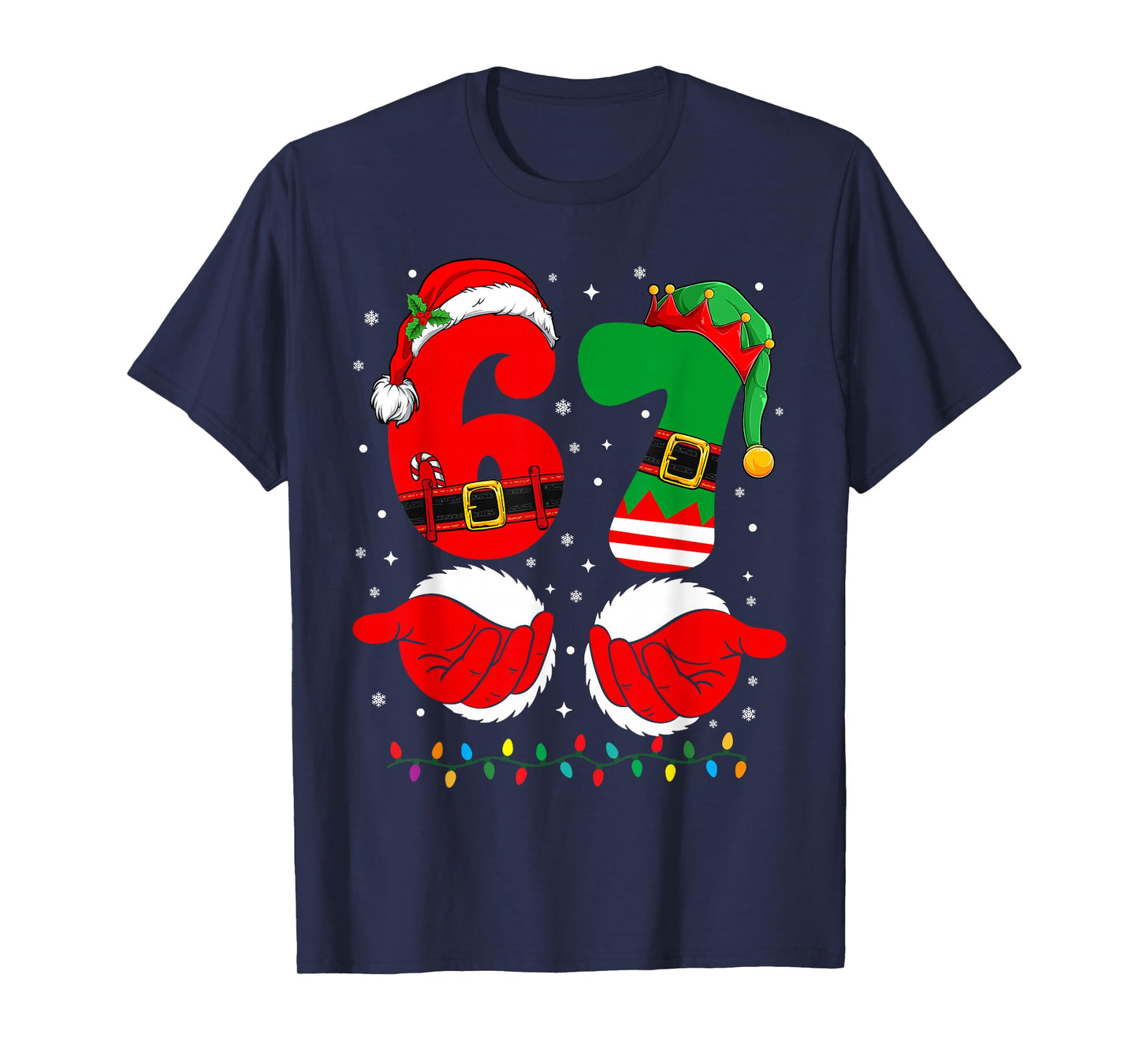 Funny 67 Christmas 6 7 Meme Six Seven for Boys Teacher Kids T-Shirt