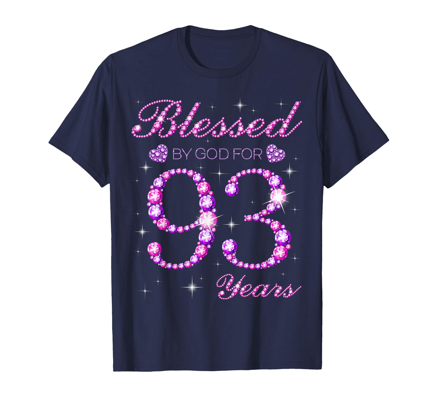 Blessed by God for 93 Years Old 93rd Birthday Party T-Shirt