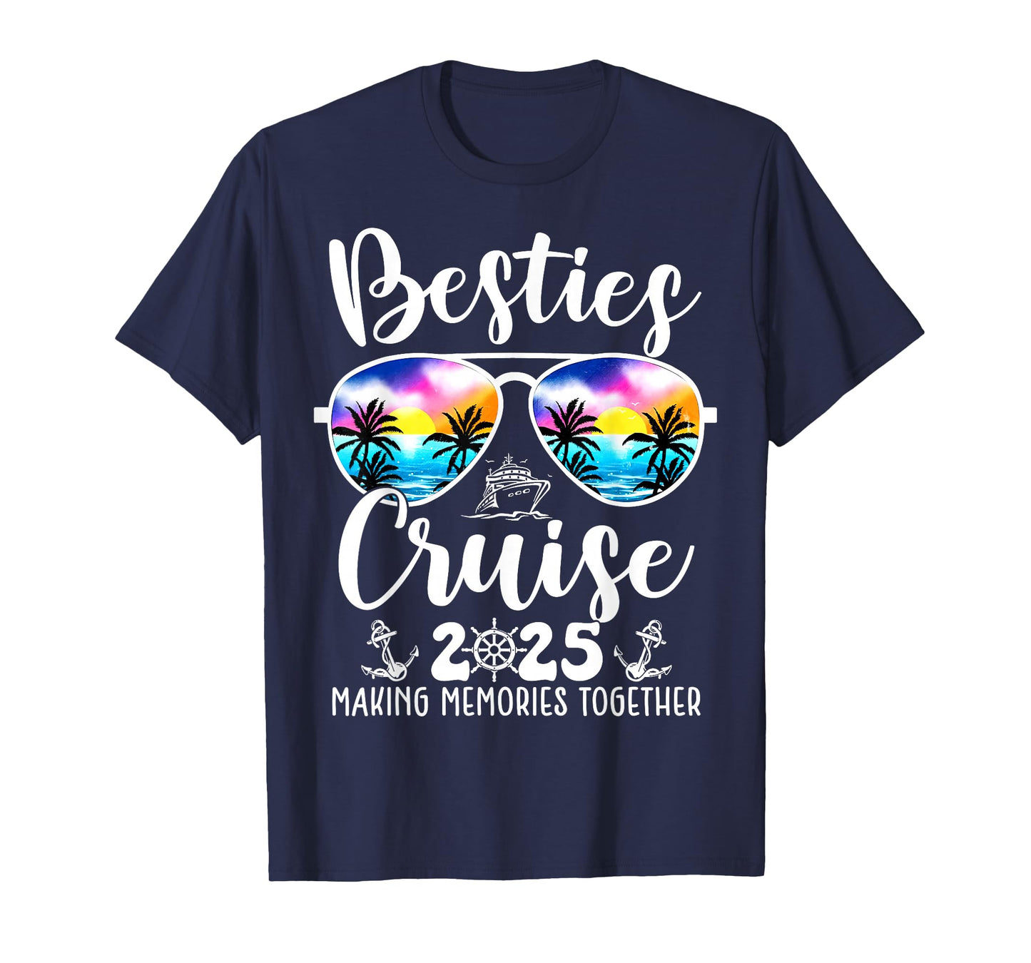 Besties Cruise 2025 Matching Friends Group Cruising Vacation T-Shirt
