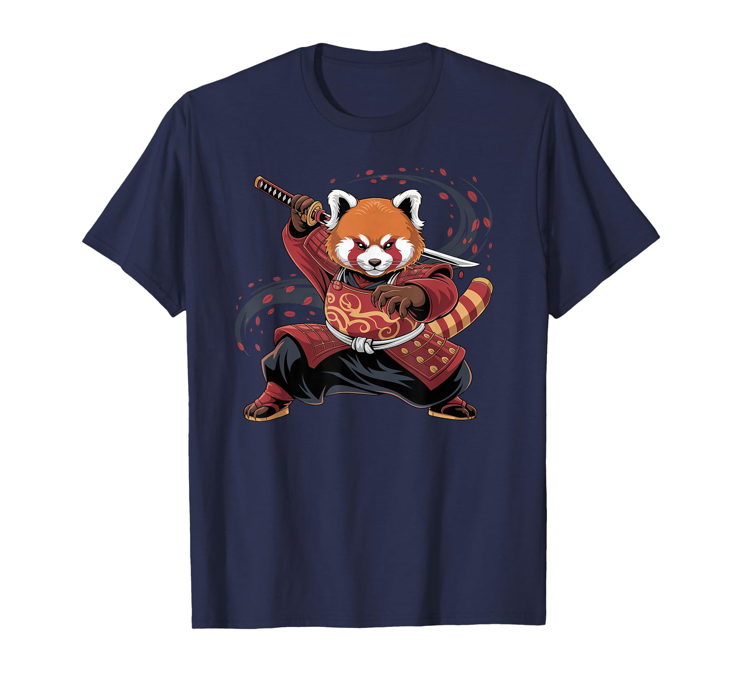 Red Panda Samurai Warrior Ninja Japanese Art Japan T-Shirt