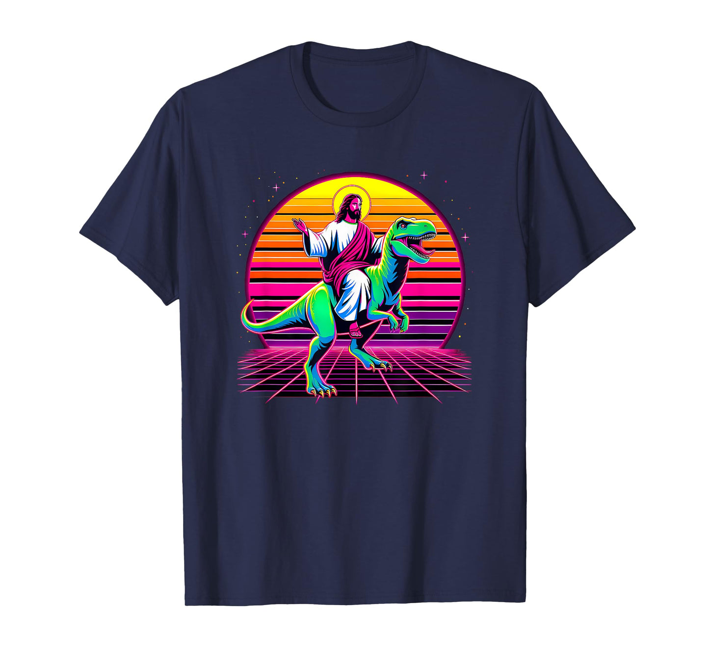 Jesus Riding A Dinosaur Meme Dino Lover Tyrannosaurus Rex T-Shirt