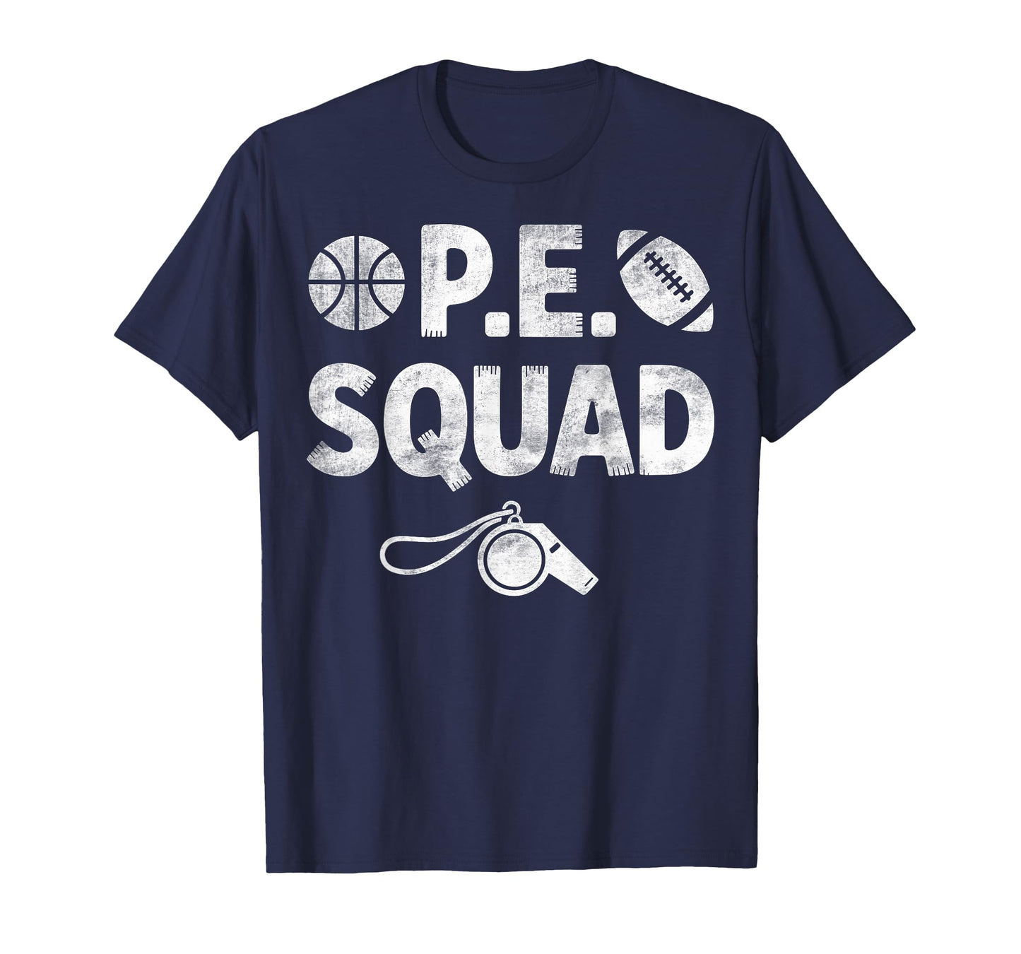 PE Squad Gym Coach Physical Education Teacher Crew T-Shirt