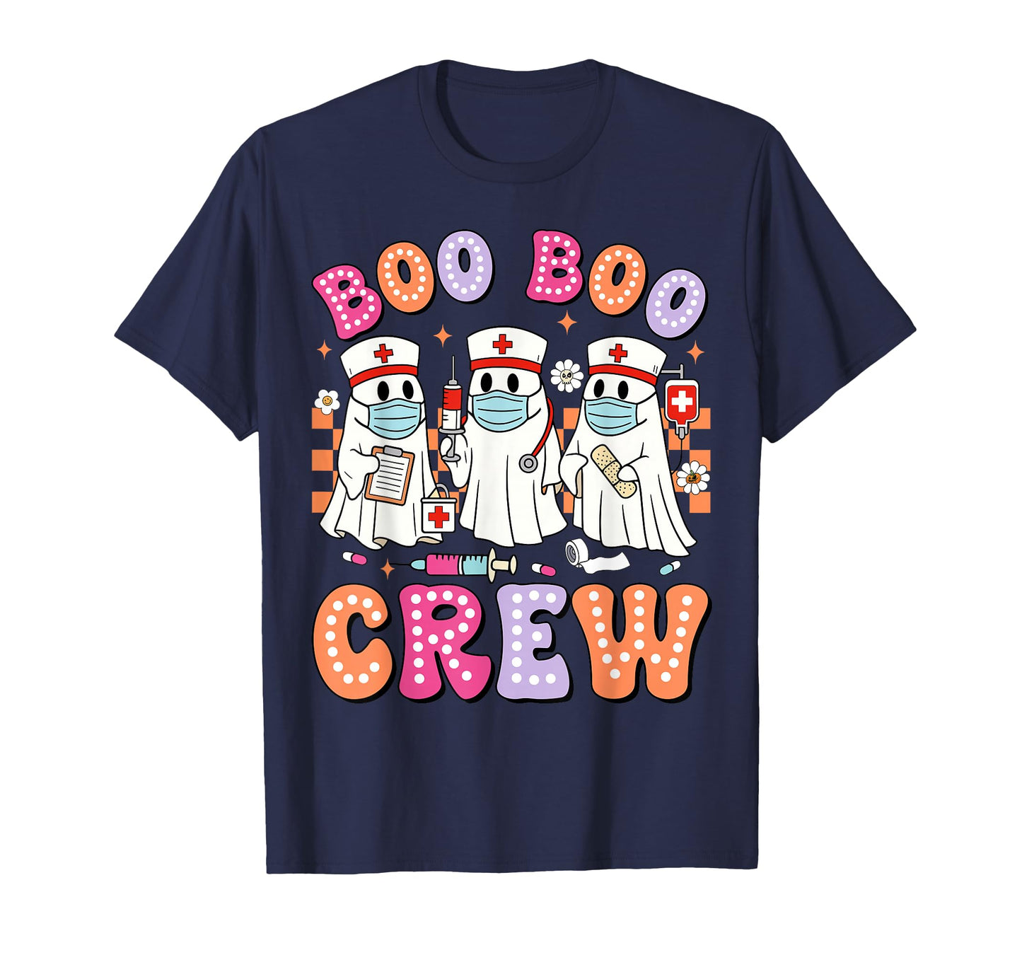 Boo Boo Crew Nurse Funny Halloween Nurse Nursing Girl Women T-Shirt