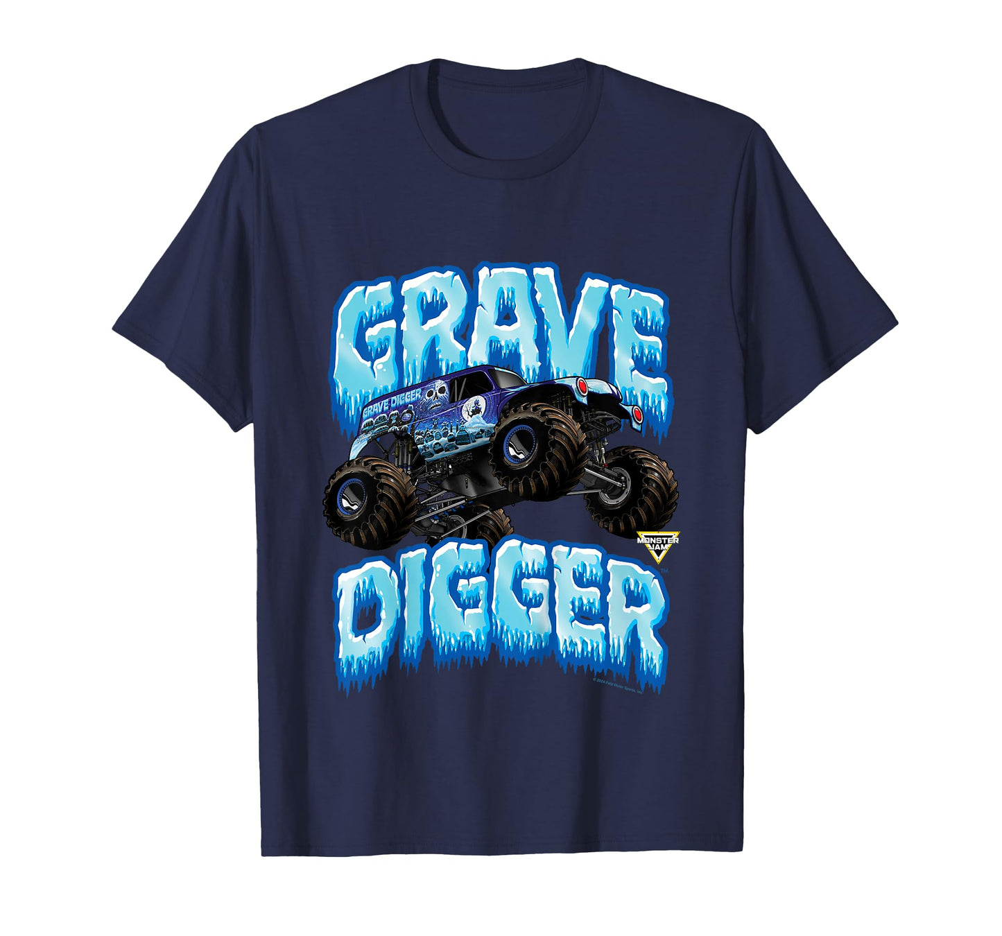 Monster Jam Kids Grave Digger Ice Cold Monster Truck T-Shirt