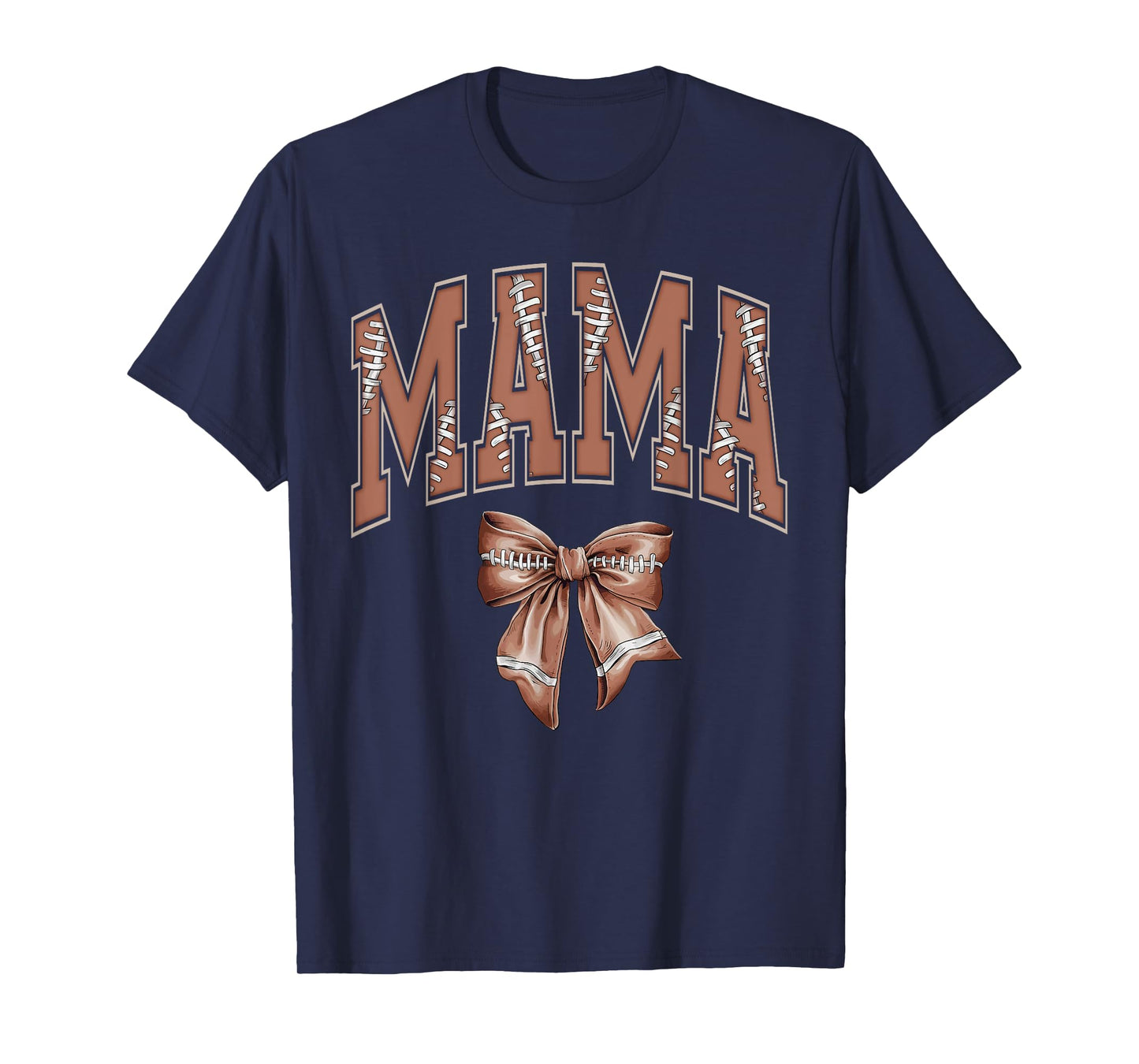 Football Mama Shirt Football Mom Coquette Bow Game Day T-Shirt