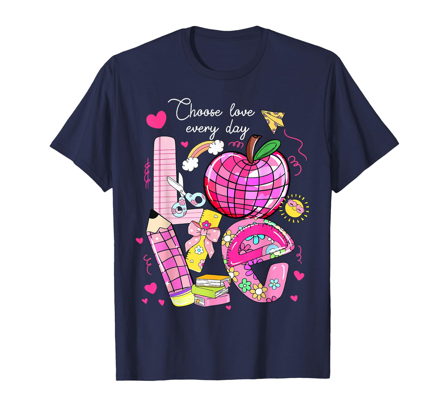 Love Valentines Day for Women Teacher Girls Mom Valentine T-Shirt