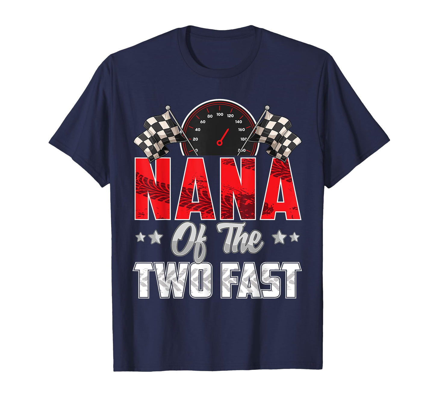 2 year old racing car two fast birthday 2nd Family Nana T-Shirt