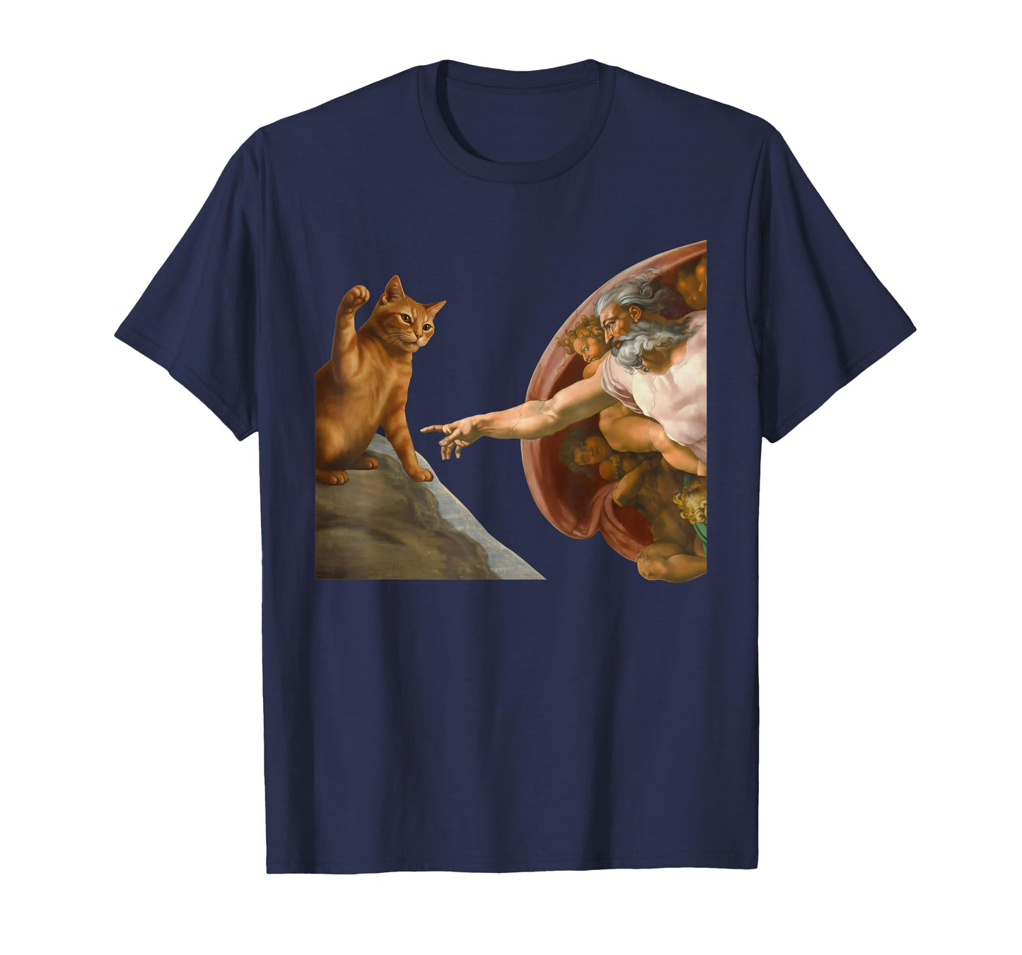 Funny Cat Swatting God's Hand Parody Cat The Divine Swipe T-Shirt
