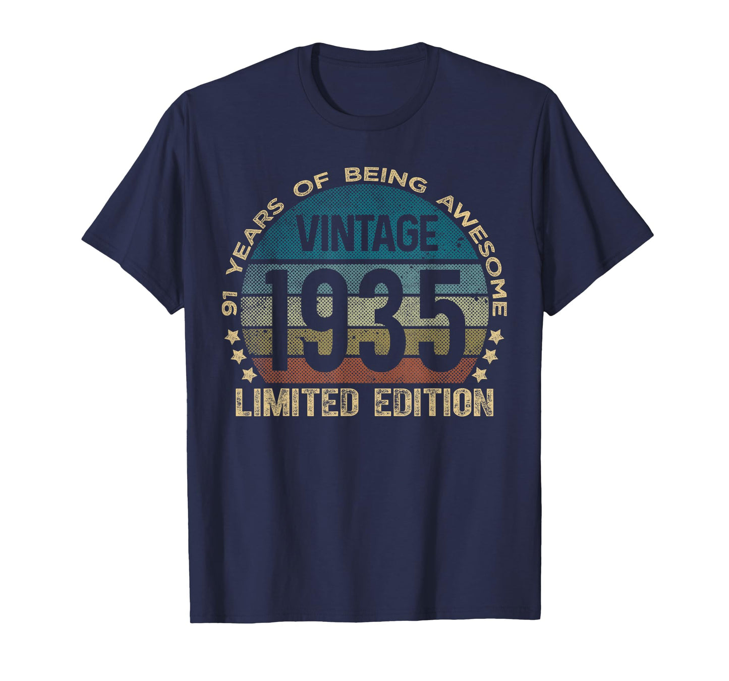 91 Year Old Gifts Vintage 1935 Limited Edition 91st Birthday T-Shirt