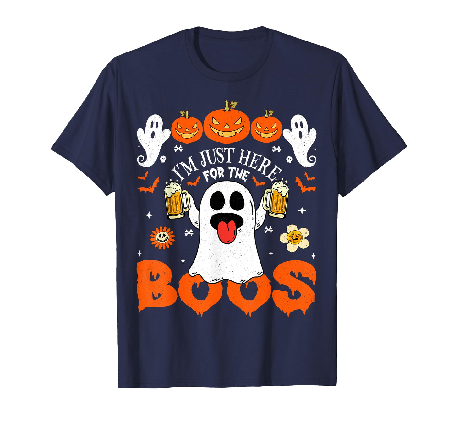 Funny Halloween Ghost Costume I'm Just Here for The Boos T-Shirt