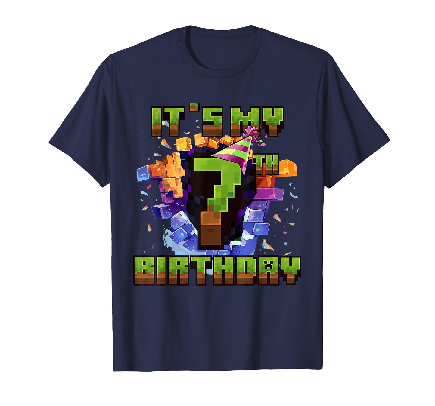 Birthday Boy Shirt It's My 7th Birthday Video Game Pixel T-Shirt