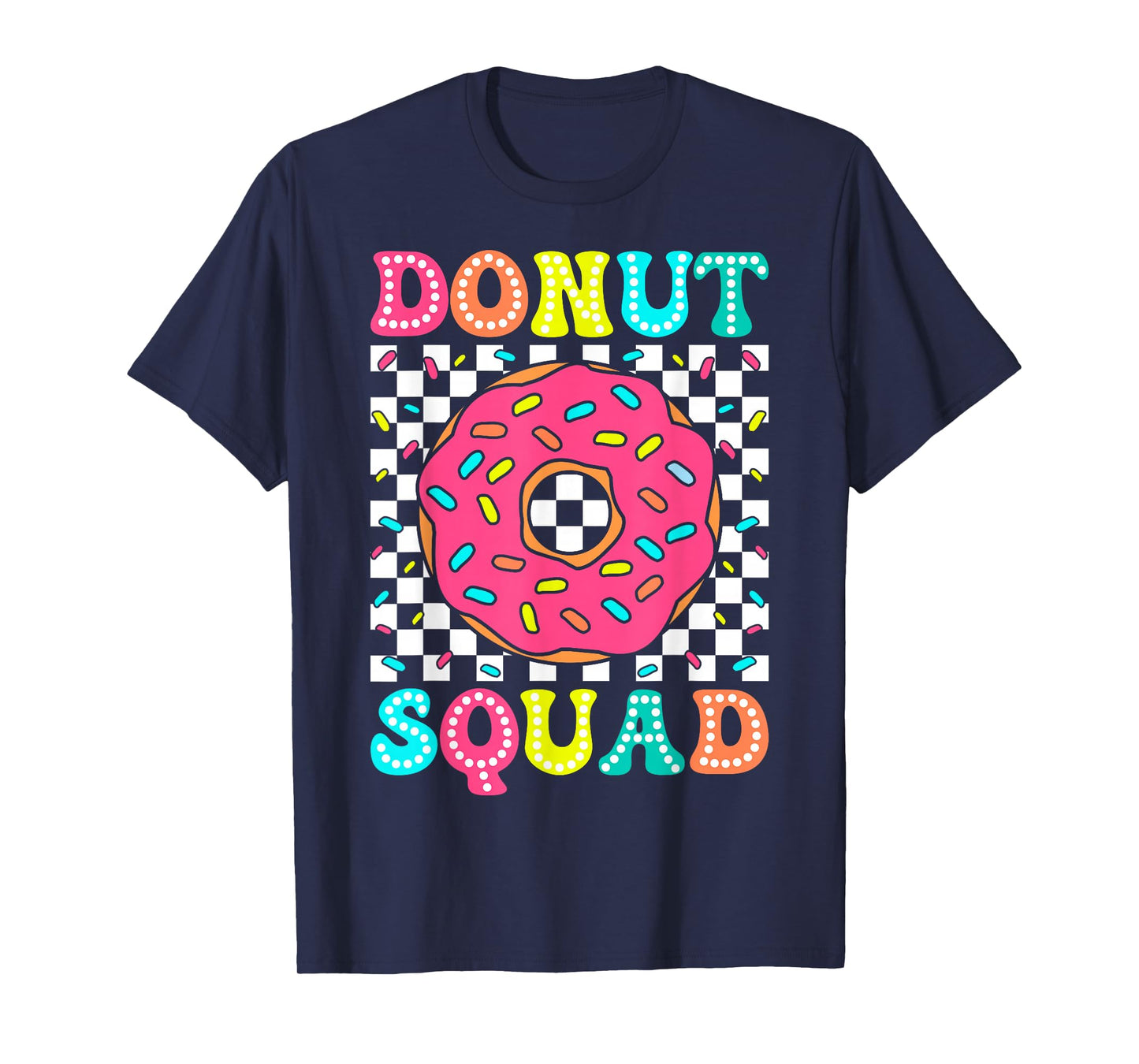 Donut Squad Groovy Donut Lover Birthday Party Girls T-Shirt