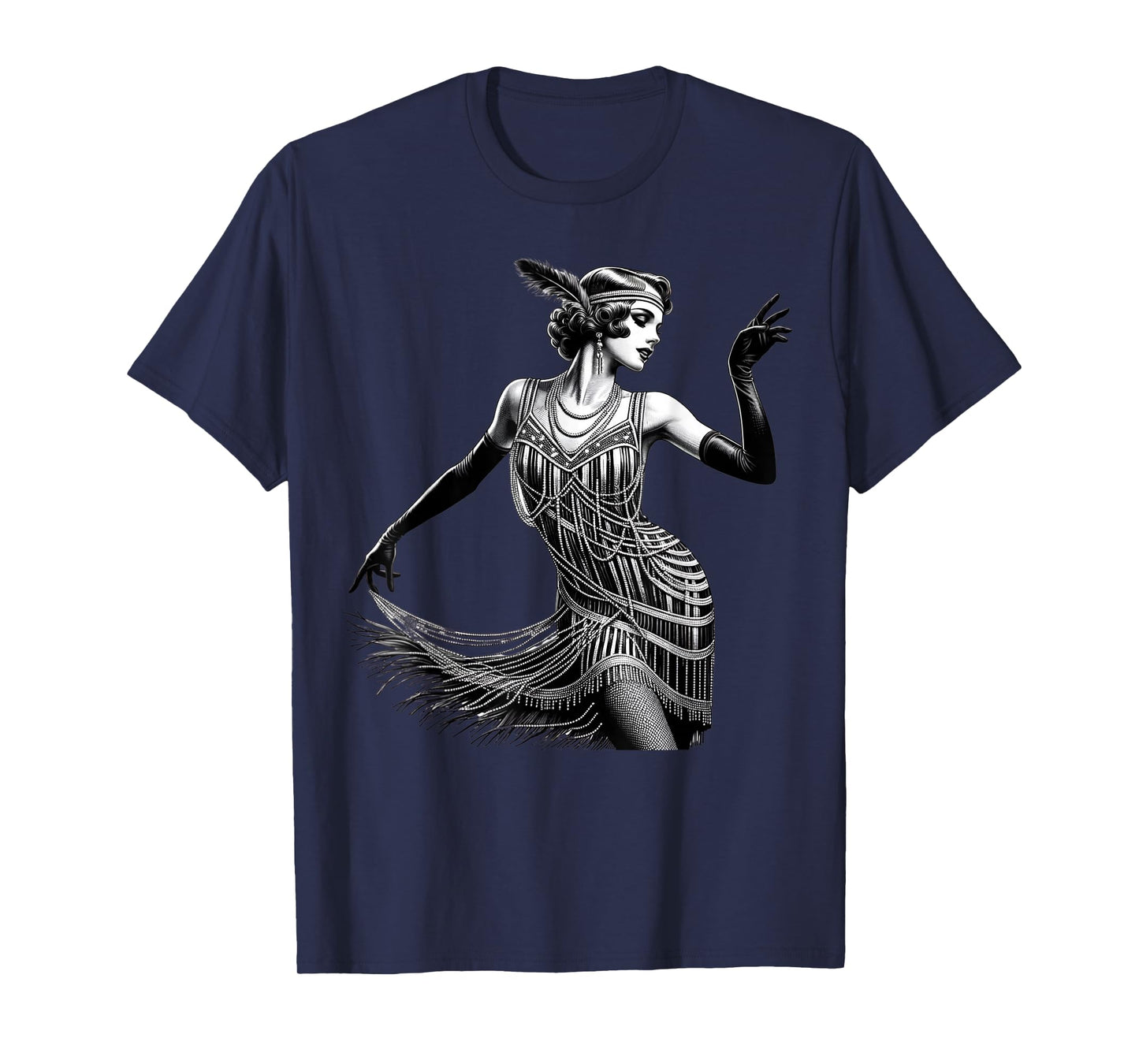 ROARING 1920's Great, Gatsby Glamorous Woman Flapper T-Shirt