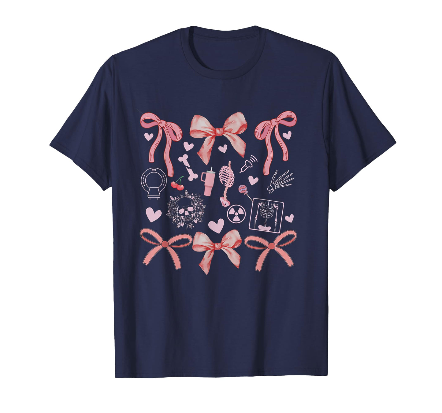 Women Radiology Coquette Bows XRay Tech Graduation MRI Tech T-Shirt