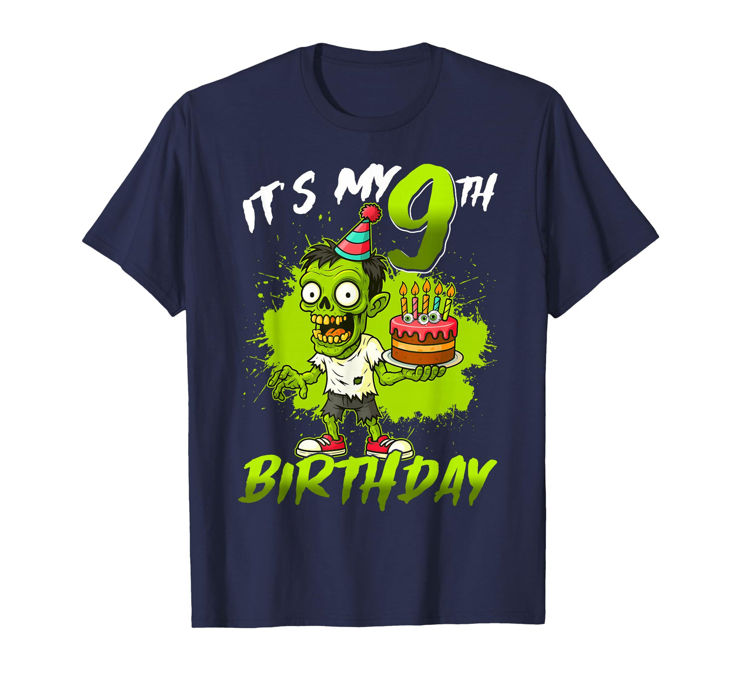 It's My 9th Birthday Zombie 9 Years Old Happy Halloween Kids T-Shirt