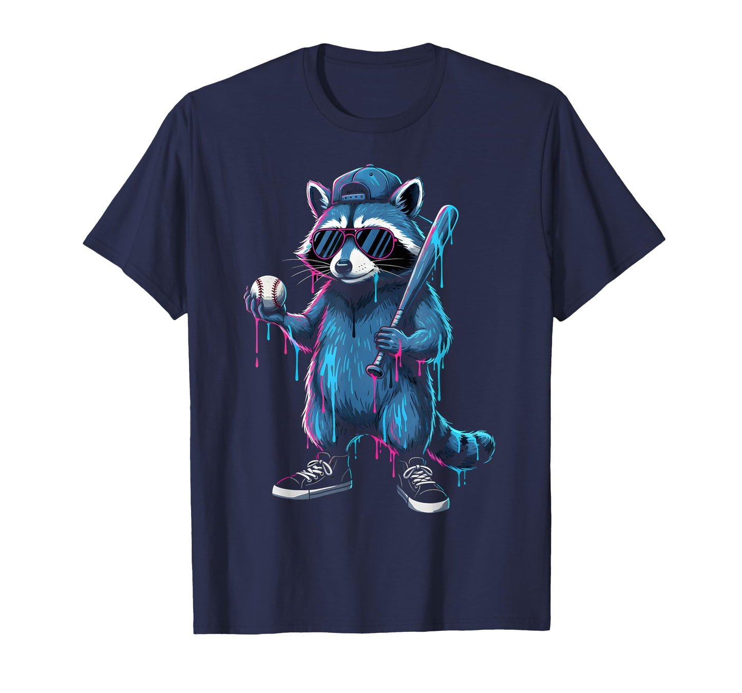 Baseball Ice Cream Drip for Boys and Girls Batter Game Day T-Shirt