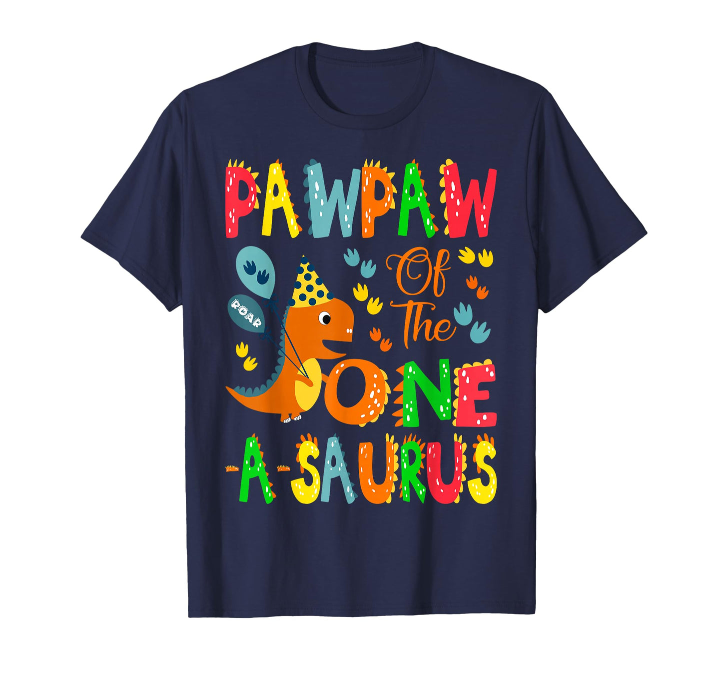 Pawpaw of The One-A-Saurus 1st Birthday Boy Dinosaur Lover T-Shirt