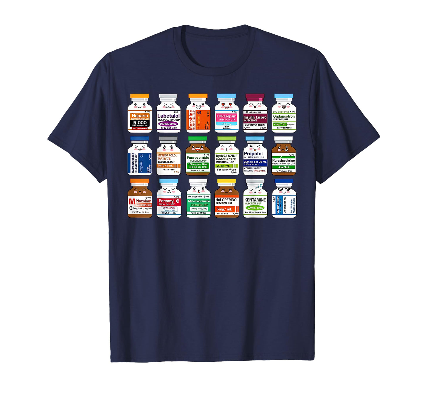 Funny Medication Vial Pharmacist Pharmacy Technician Nursing T-Shirt