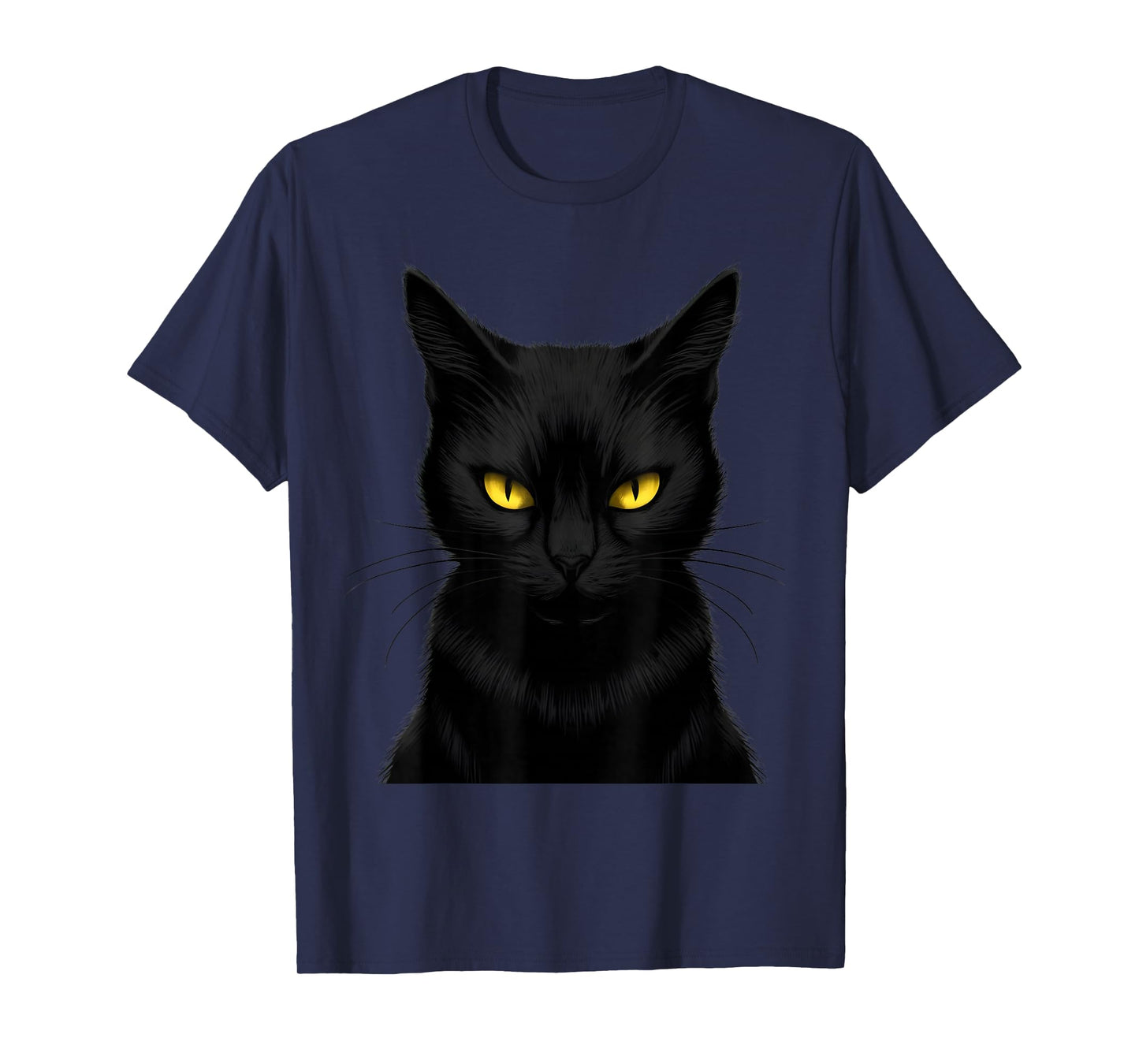 Black Cat Yellow Eyes Graphic Men Women Boys Girls T-Shirt